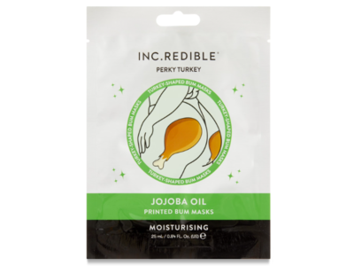 INC.Redible Perky Turkey Moisturizing Bum Masks, Jojoba Oil, 0.84 fl oz/25 mL, 1 Pair