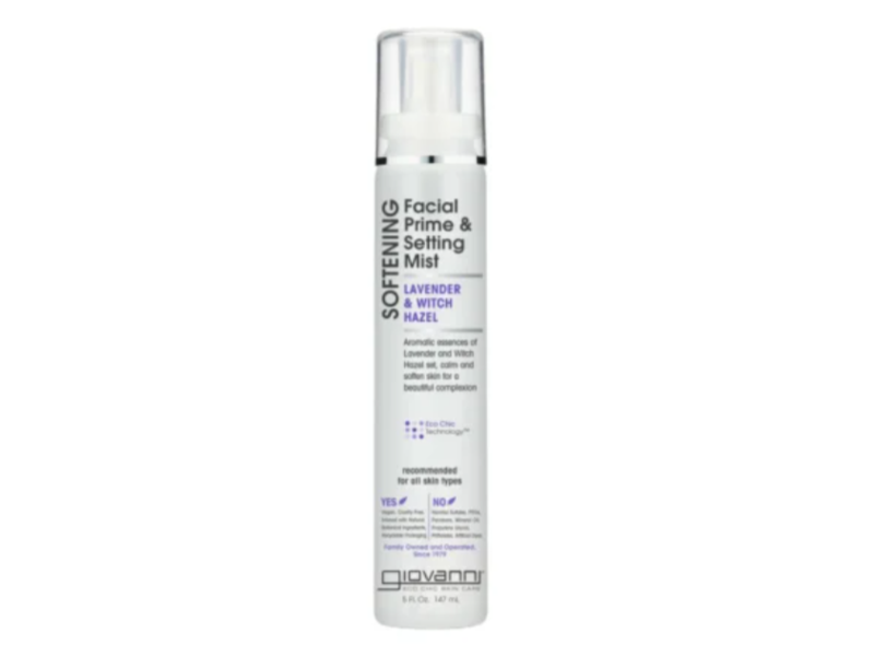 Giovanni Softening Facial Prime & Setting Mist, Lavender & Witch Hazel, 5 fl oz/147 mL