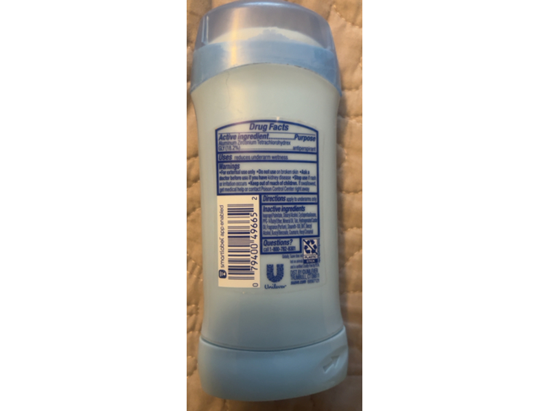 Suave Anti-Staining Antiperspirant Deodorant, Cocoa Butter & Shea, 2.6 oz/74 g