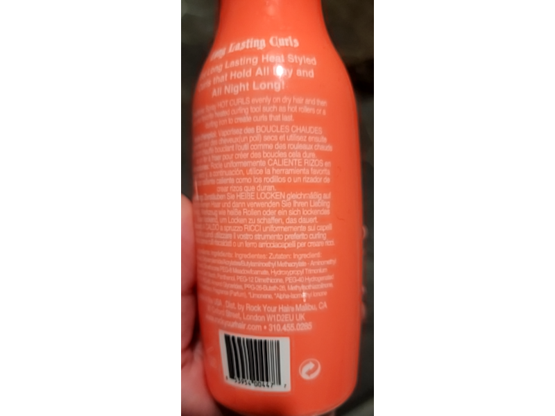 Rock Your Hair Hot Curls Thermal Curls Spray, 10 fl oz/296 mL