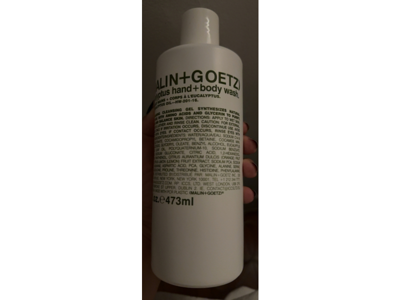 Malin + Goetz Hand + Body Wash, Eucalyptus, 16 fl oz/473 mL