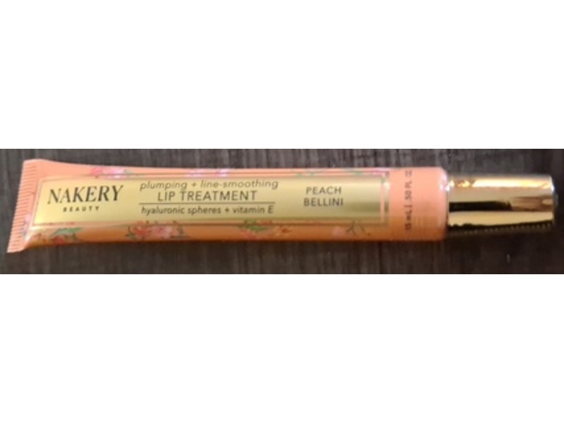 Nakery Beauty Plumping + Line-Smoothing Lip Treatment, Peach Bellini, 0.5 fl oz/15 mL