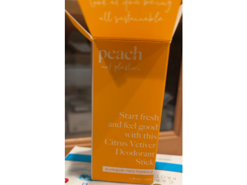 Peach Start Fresh & Feel Good Deodorant Stick, Citrus Vetiver, 1.78 oz/50 g