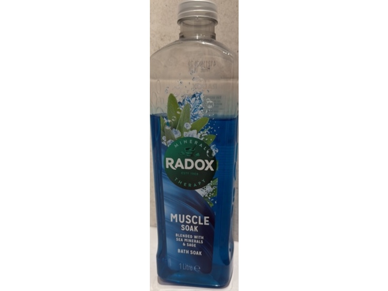 Radox Muscle Soak Bath Soak, Sea Minerals & Sage, 1 L