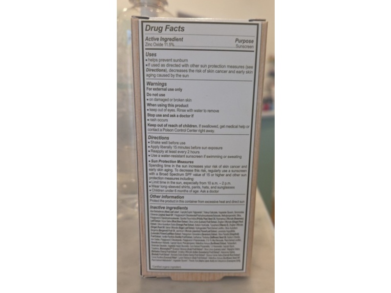 Eminence Organic Skincare Daily Defense Tinted Sunscreen, SPF 50+, 1.7 fl oz/50 mL