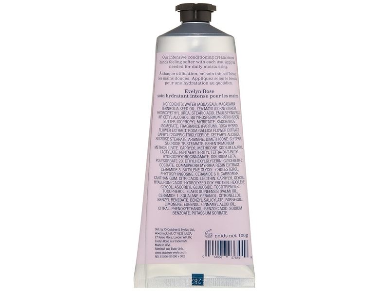Crabtree & Evelyn Ultra-Moisturising Hand Therapy, Evelyn Rose, 3.5 oz/100 g