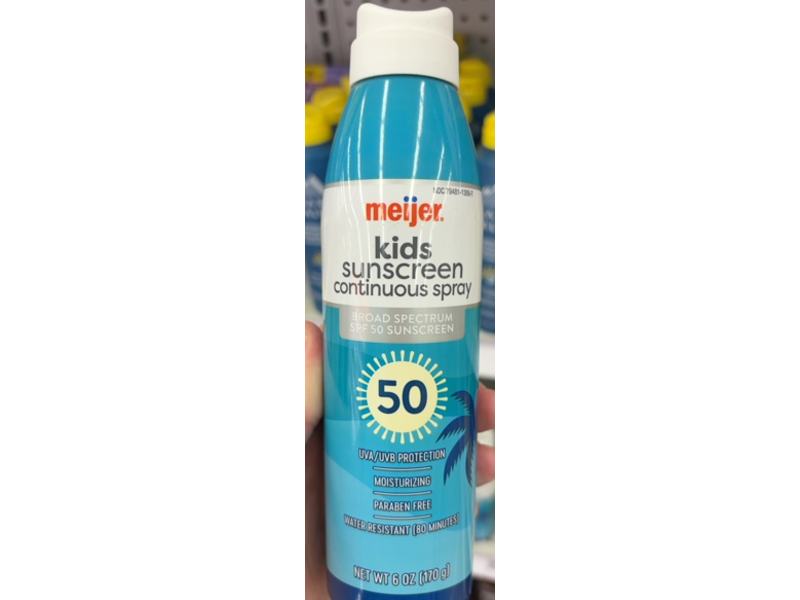Meijer Kids Sunscreen Continuous Spray, SPF 50, 6 oz/170 g