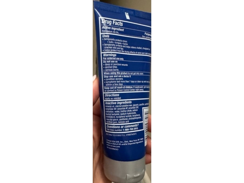 CeraVe Healing Ointment, 3 Essential Ceramides & Hyaluronic Acid, 3 fl oz/85 g