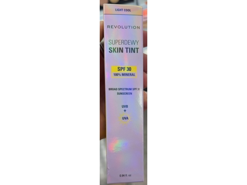 Revolution Superdewy Skin Tint Sunscreen, SPF 30, Light Cool, 0.94 fl oz