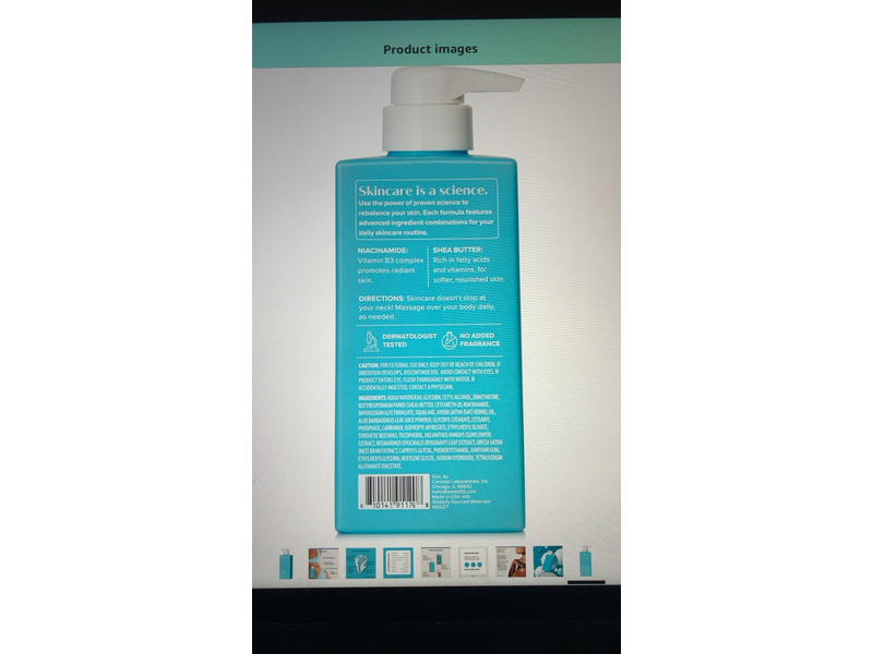 Medix 5.5 Nourishing Radiance Body Cream, Niacinamide + Shea Butter, 15 fl oz/444 mL