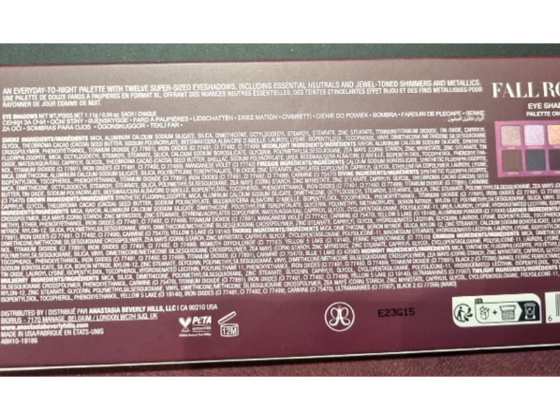 Anastasia Beverly Hills Eyeshadow Palette, Fall Romance, 0.04 fl oz/1.11 mL