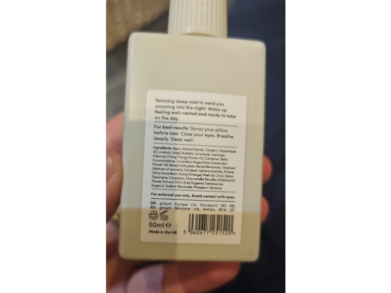 Gruum Somn Relaxing Sleep Mist, Chill, 50 mL