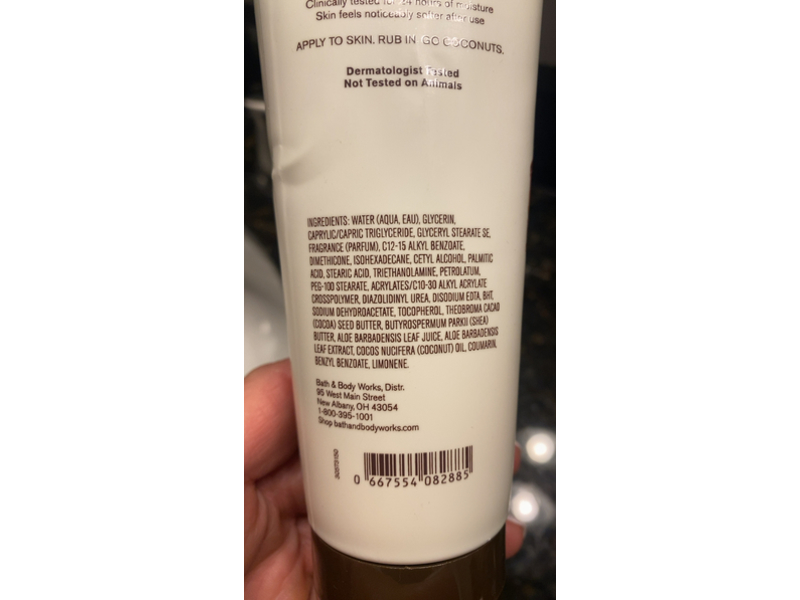 Bath & Body Works Coconut Pineapple Ultra Shea Body Cream, Coconut Oil & Cocoa Butter, 8 oz/226 g