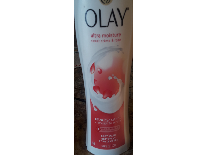 Olay Ultra Moisture Body Wash, Sweet Creme & Rose , 22 fl oz/650 mL