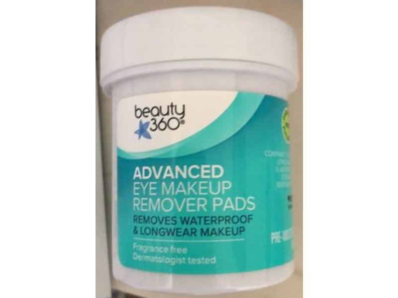 Beauty 360 Advanced Eye Makeup Remover Pads, 80 Count