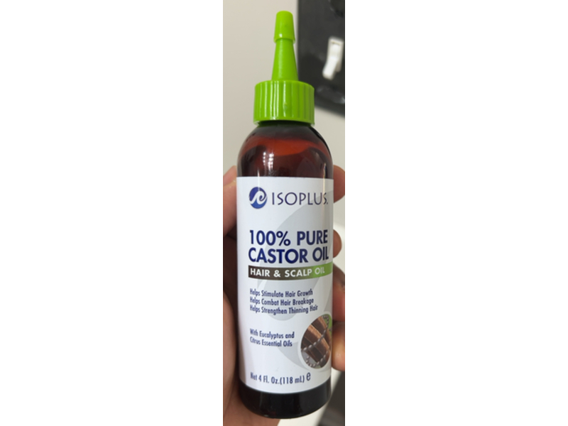 Isoplus Hair & Scalp Oil, Pure Castor Oil, 4 fl oz/118 mL