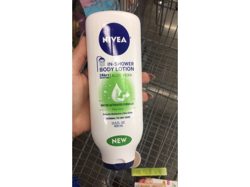 Nivea In-Shower Aloe Vera Body Lotion, Water Activated Formula, 13.5 fl oz  Ingredients and Reviews