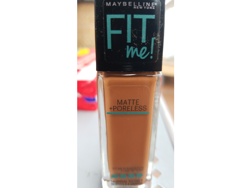 Maybelline New York Fit Me Matte + Poreless Foundation, 368 Deep Golden, 1 fl oz/30 mL