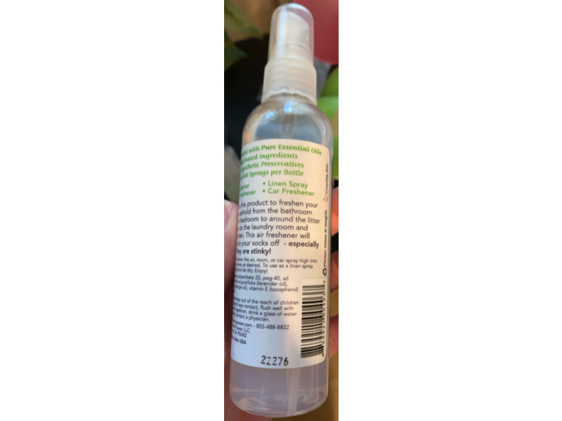 Natural Flower Powder Air Freshener, Lavender, 4 fl oz/118 mL