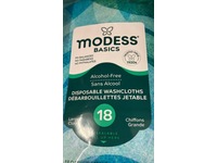 Modess Basics Disposable Wash Cloths, 18 Count - thumbnail 1