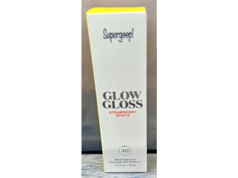 Supergoop! Glow Gloss Lip Balm, Strawberry Spritz, SPF 40, 0.5 fl oz/15 mL