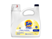 Tide Simply Laundry Detergent, Unscented, 70 Loads, 92 fl oz/2.72 L - thumbnail 1