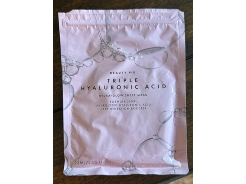 Beauty Pie Triple Hyaluronic Acid Hydra-glow Sheet Mask, 2.13 fl oz/63 mL