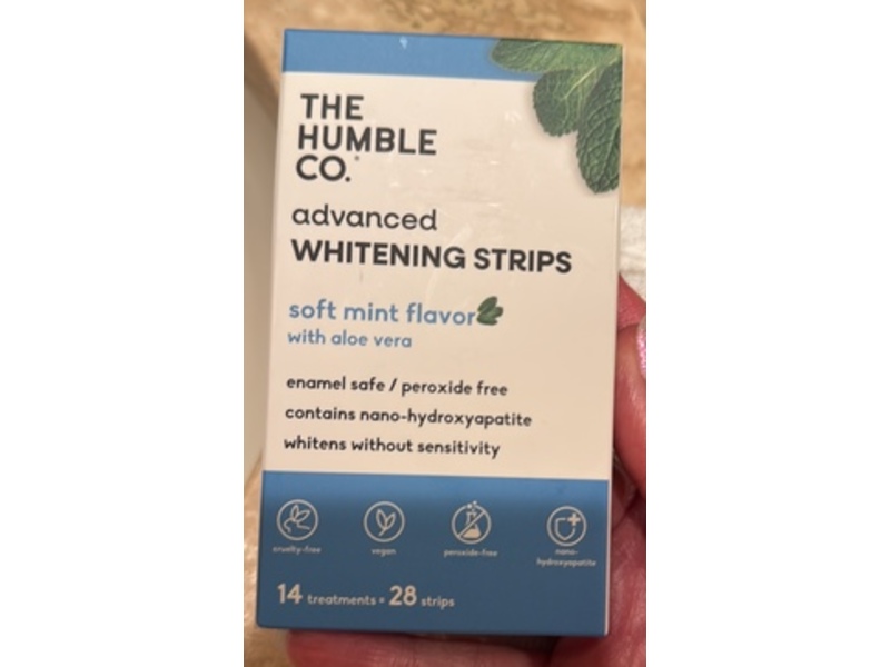 The Humble Co. Advanced Whitening Strips, Soft Mint Flavor Aloe Vera, 28 Count
