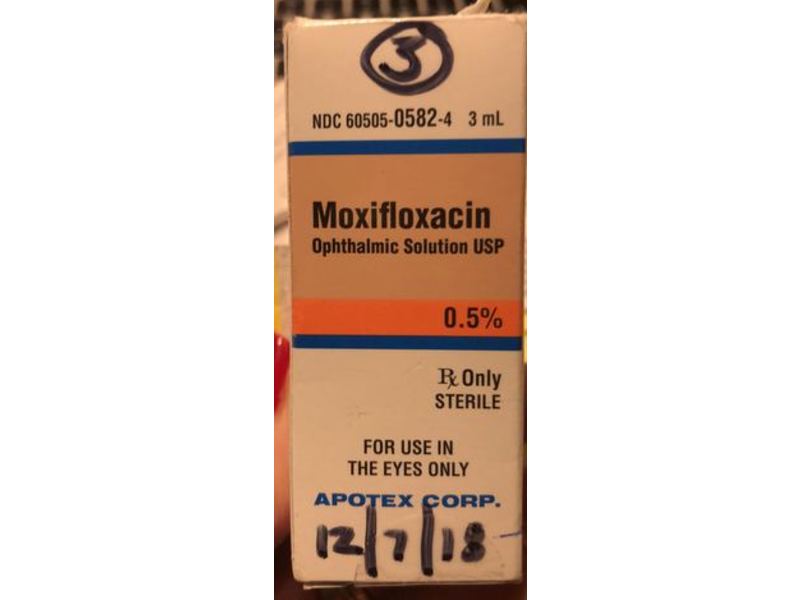 Moxifloxacin Ophthalmic Solution USP, 0.5%, 3 mL, Apotex Corp. (RX)