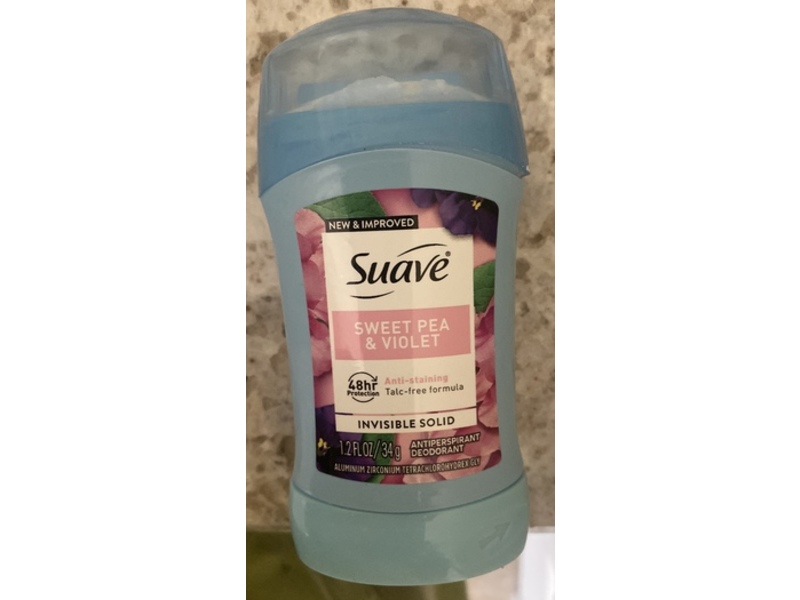 Suave Antiperspirant Deodorant, Sweet Pea & Violet, 1.2 fl oz/34 g