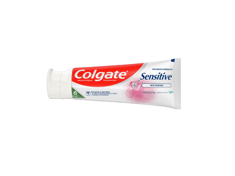 Colgate Maximum Strength Whitening Toothpaste, 6 oz/170 g, Pack Of 10