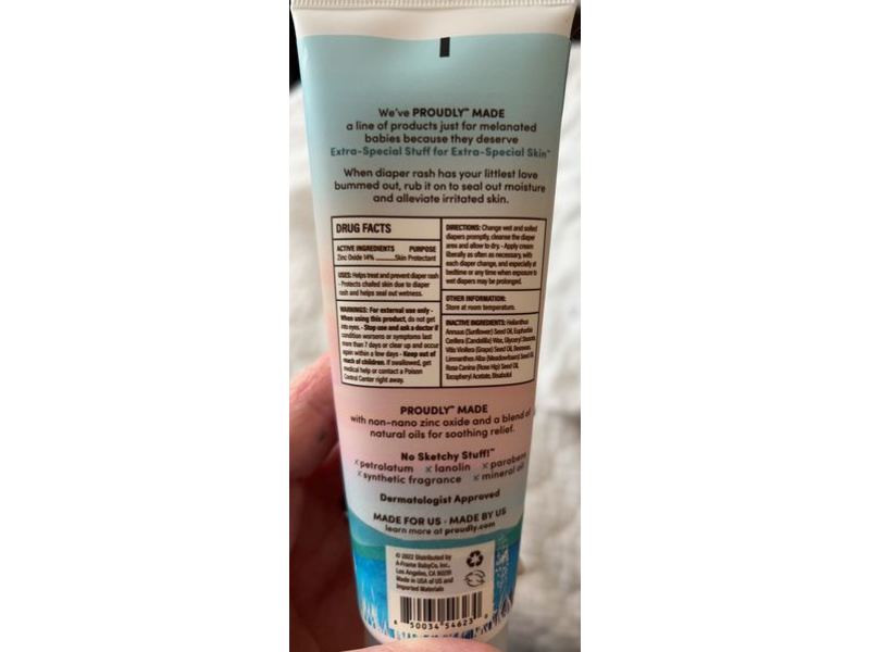 Proudly Soothing Diaper Cream, Sunflower Seed Oil, Rosehip Oil & Zinc Oxide, 4 oz/113 g