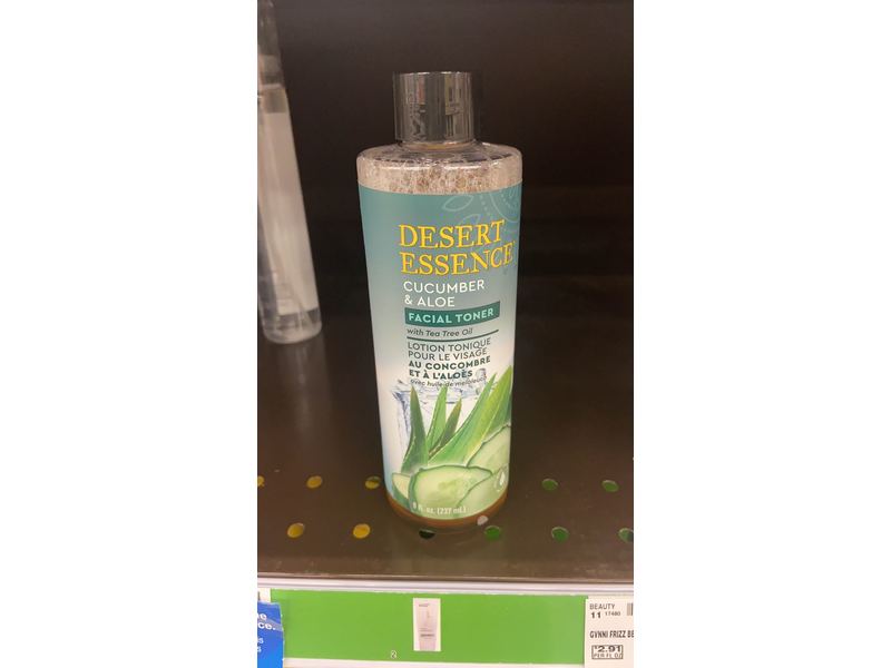 Desert Essence Facial Toner - Cucumber & Aloe With Tea Tree Oil - 8 Fl Oz
