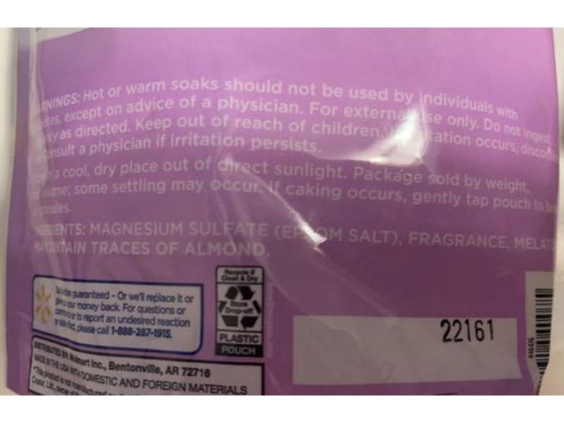 Equate Melatonin Epsom Salt, Lavender & Chamomile, 48 oz/1.36 kg