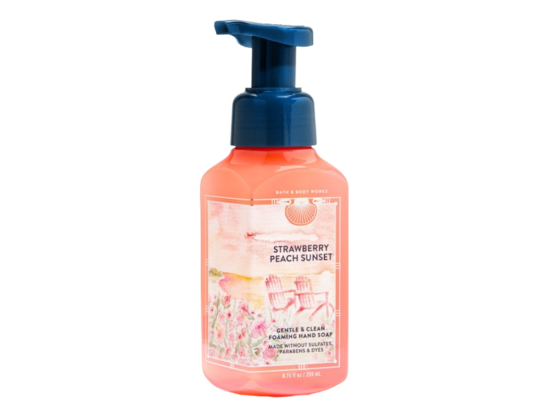 Bath & Body Works Gentle & Clean Foaming Hand Soap, Strawberry Peach Sunset, 8.75 fl oz/259 mL