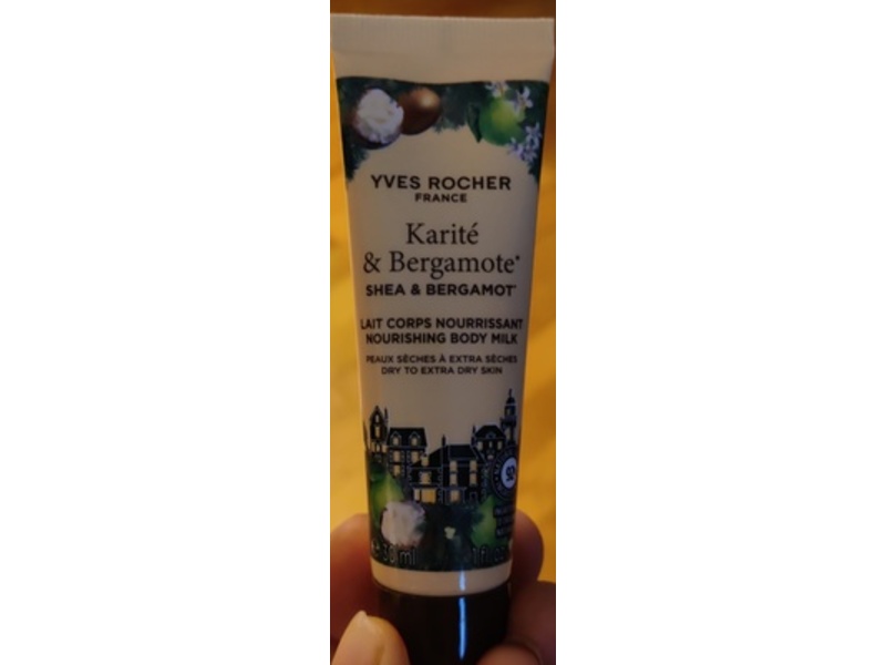 Yves Rocher Nourishing Body Milk, Shea & Bergamot, 1 fl oz/30 mL