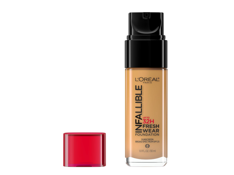 L’OrEal Paris Infallible 24H Fresh Wear Foundation, 500 Honey Bisque, SPF 25, 1.0 fl oz/30 mL