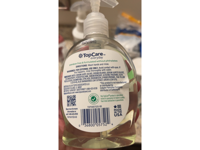 Top Care Everyday Hand Soap, Cucumber & Melon, 7.5 fl oz/221 mL