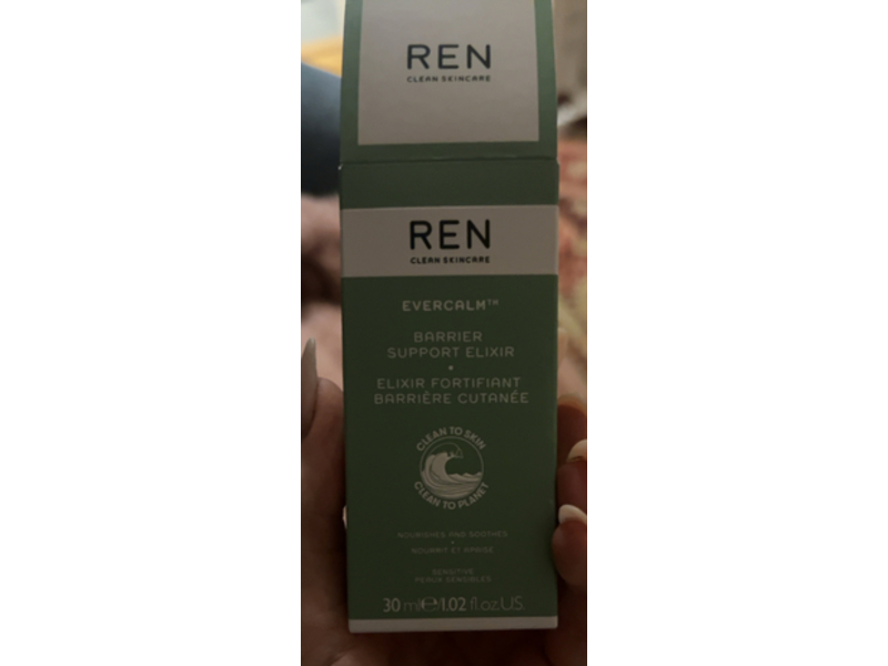 Ren Clean Skincare Evercalm Barrier Support Elixir, 1.02 fl oz/30 mL