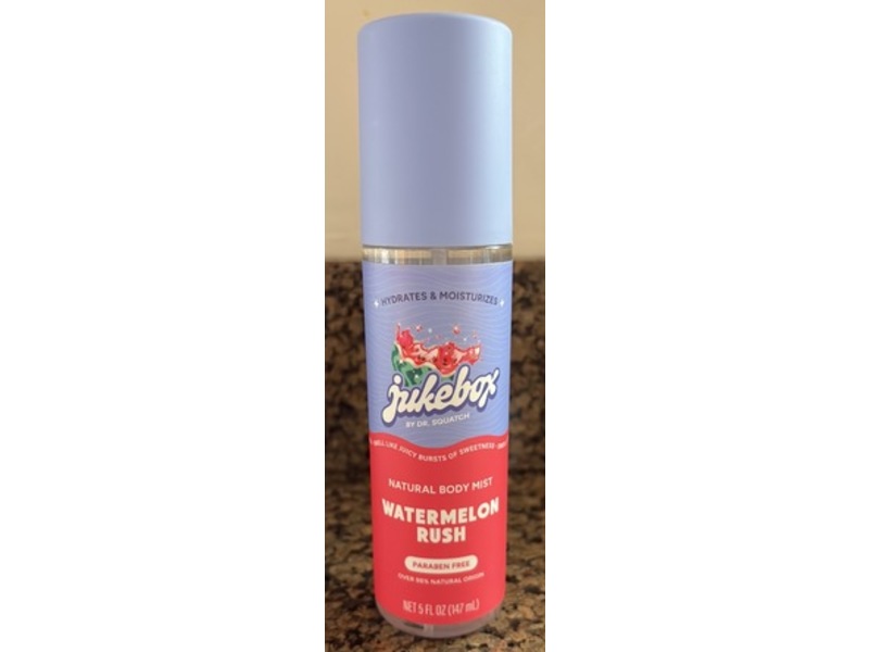 Jukebox By Dr.Squatch Natural Body Mist, Watermelon Rush, 5 fl oz/147 mL