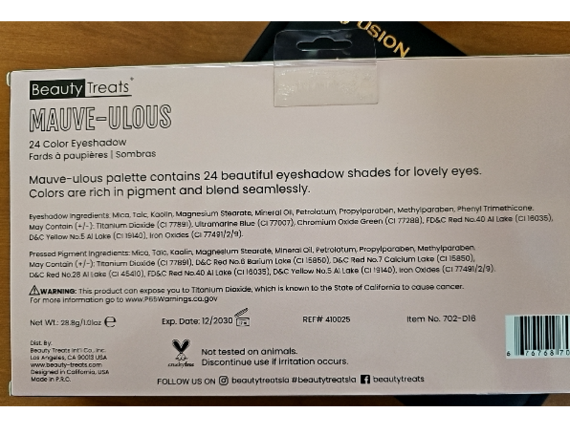 Beauty Treats Mauve-Ulous Eyeshadow Palette, 1.01 oz/28.9 g