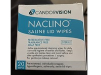 Candorvision Naclino Saline Lid Wipes, 20 Count - Image 3