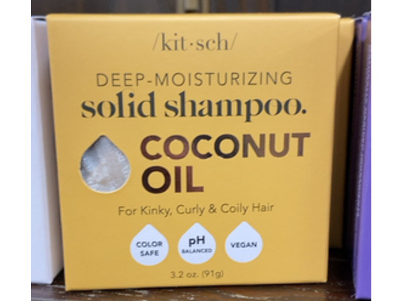 Kitsch Deep Moisturizing Solid Shampoo, Coconut Oil, 3.2 oz/91 g