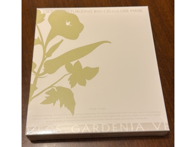 Vecs Gardenia Okra Moisturizing Bio-Cellulose Mask, 25 mL, 5 Count