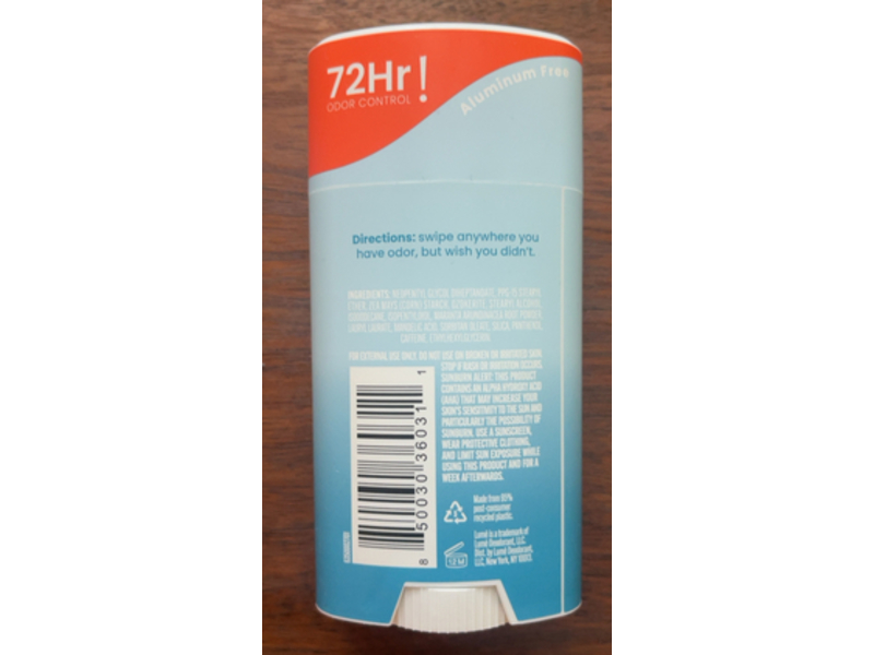 Lume Whole Body Deodorant, Unscented, 2.6 oz/75 g, Pack Of 2