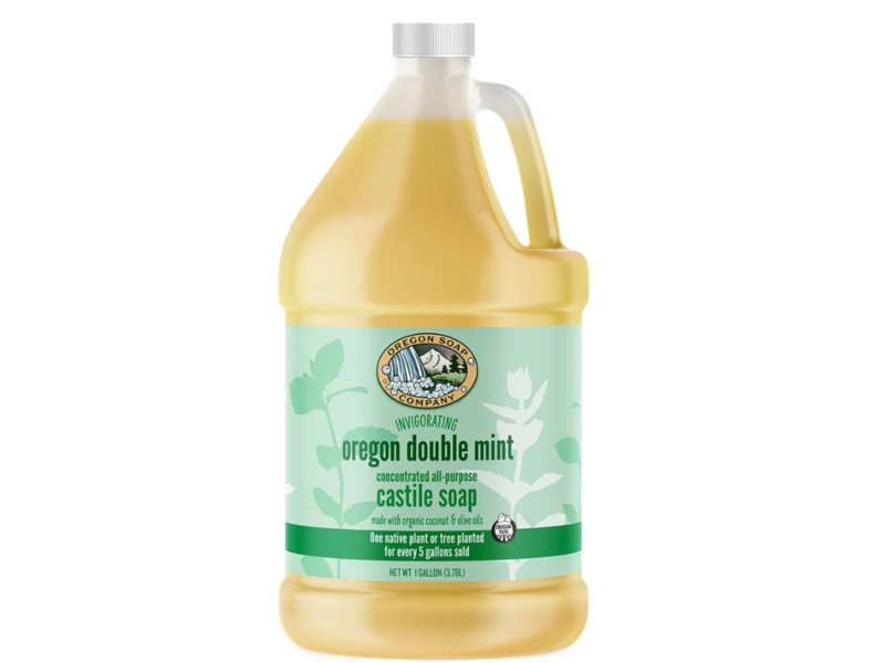 Oregon Soap Company Invigorating Concentrated All-Purpose Castile Soap, Oregon Double Mint, 3.78 L
