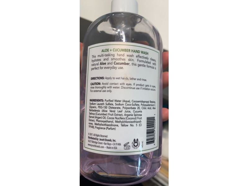 Nature Love Soothing Hand Wash, Aloe+Cucumber, 16.9 fl oz/500 mL