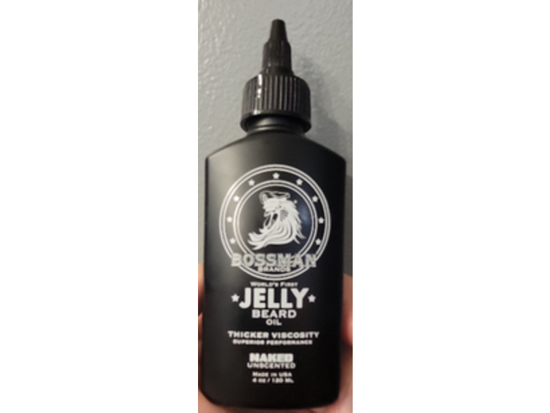 Bossman Jelly Beard Oil, Naked Scent, 4 oz/120 mL