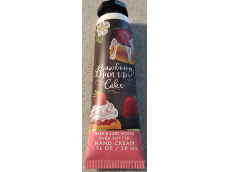 Bath Body Works Shea Butter Hand Cream, Strawberry Pound Cake, 1 fl oz/29 mL