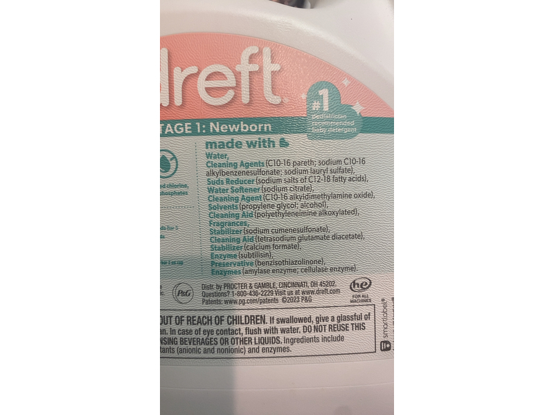 Dreft Baby Detergent, 80 Loads, 105 fl oz/3.1 L
